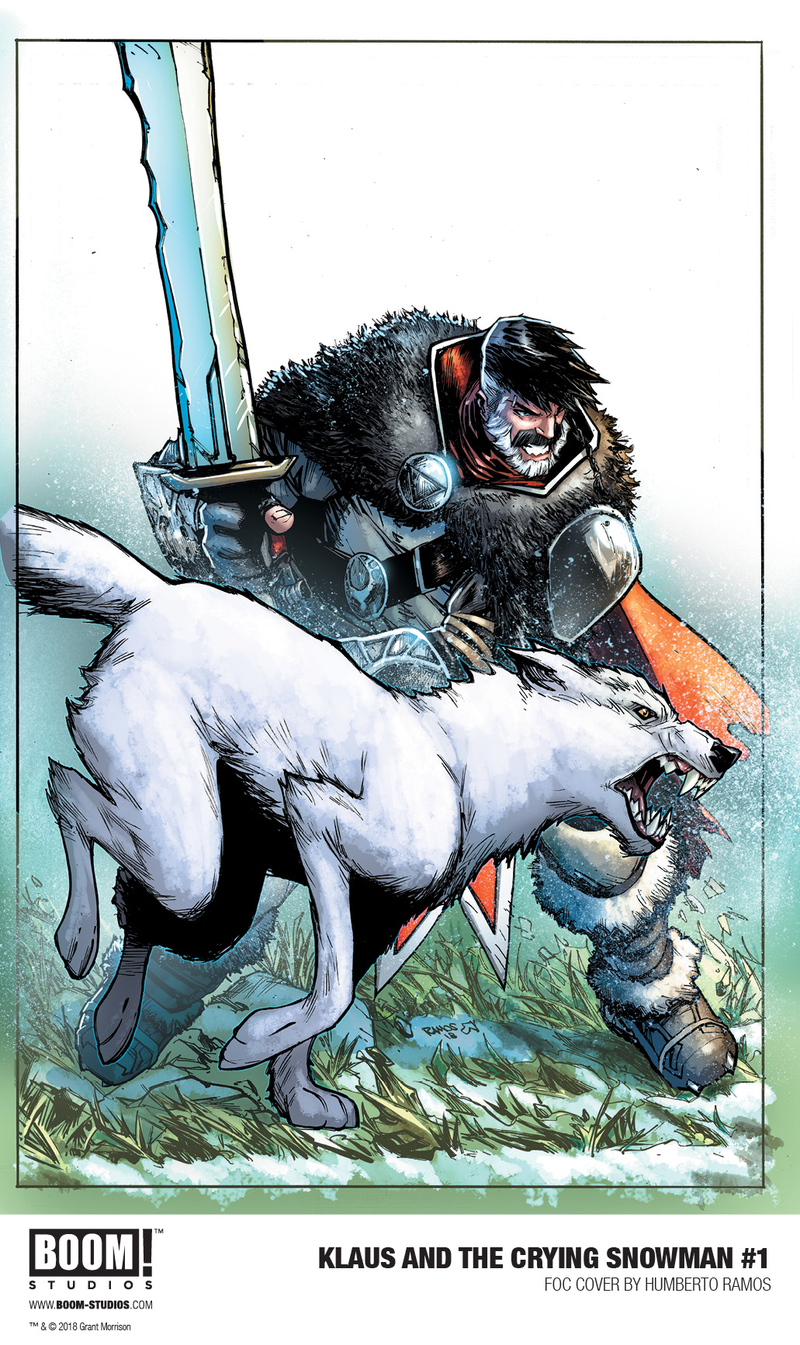 Variant cover art for Klaus and the Crying Snowman.